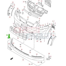   Suzuki Ignis első lökhárító spoiler tartó jobb első 71795-86G00-5PK