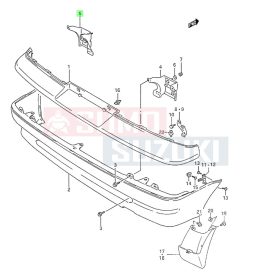   Suzuki Swift 1992-1996 hátsó lökhárító tartó bal 71827-60B00