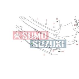  Suzuki Vitara diely spodná časť zadného nárazníka od 2018 (originál) 71871-86R00-0BK