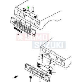 Suzuki Samurai SJ413 hűtődíszrács háló 72115-70A02