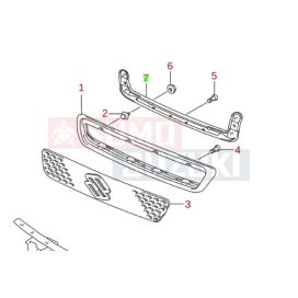 Suzuki Swift 1992-2004 hűtődíszrács tartó 72131-80EC0