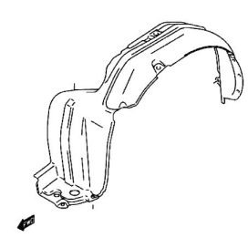   Suzuki WR+ Front Fender Lining LH (Original Suzuki) 72322-83E01