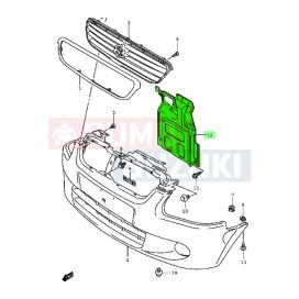   Suzuki WR+ motorvédő lemez lökhárító mögött 72391-83E01