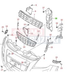 Suzuki Splash Type 4 terelő lemez hűtőnél 72393-85L00