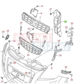 Suzuki Splash Type 4 terelő lemez hűtőnél 72393-85L00