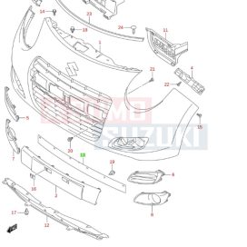 Suzuki Alto 2009-től első lökhárító toldat 72399M68K00