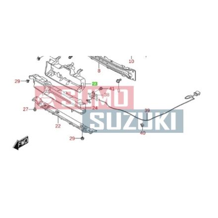 Suzuki Swift 2017-> burkolat hűtő felett 72432-52R01