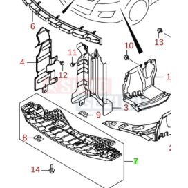   Suzuki Swift 2010-2016 lökhárító alsó burkolat 72460-68L01
