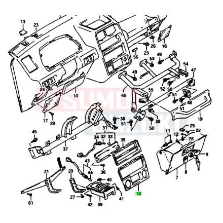Suzuki Vitara SE416 középkonzol fedél 73841-60A20-5PK