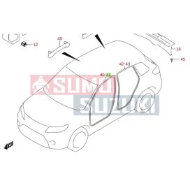   Suzuki Vitara ajtókeret tömítőgumi bal eslő 76292-54P00-E