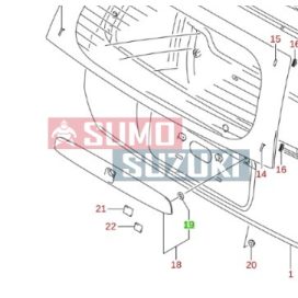   Suzuki Ignis alátét csomagtér kilincsnél (Gyári) 77122-60B00