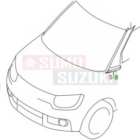   Suzuki Ignis 2017-től A oszlop burkolat alsó bal 77181-62R00