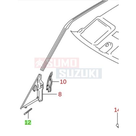 Suzuki Swift 2005-2009 tömítés külső visszapillantó tükör mögött 77183-63J00