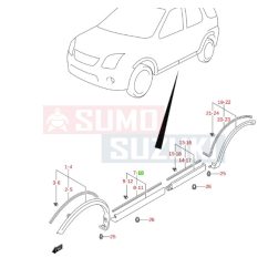 Suzuki Ignis küszöb spoiler bal első 77240-86G00-5PK 