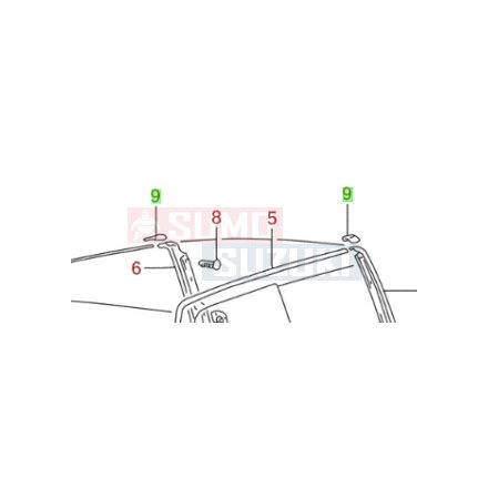 Suzuki Vitara tetődíszléc tartó 77515-61A00-5PK