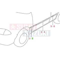 Suzuki Swift bal első díszléc gyári 77520-80E10-5PK