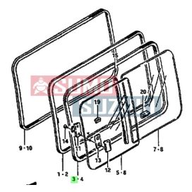 Suzuki Carry oldalablak tömítőgumi bal 81372-85502