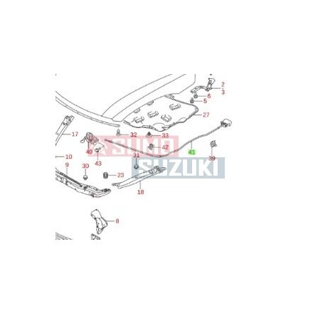 Suzuki Swift motorháztető nyitó bowden 2010-től  82160-71L10