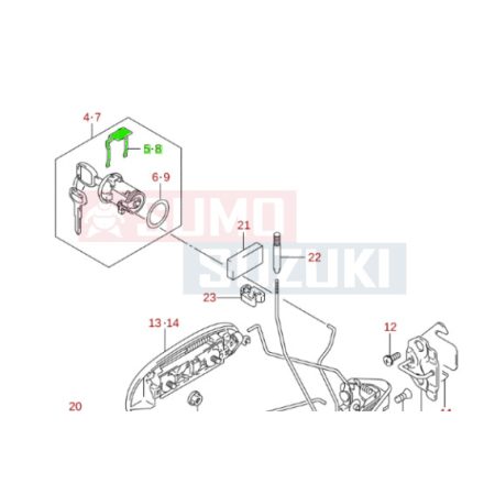 Suzuki Jimny zárbetét rögzítő 82291-81A00