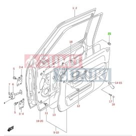 Suzuki Jimny ajtó ütközőgumi 82711-56B00-E 