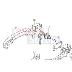   Suzuki Swift, Sx4, Splash első ajtó zár kupak gyári 82813-63J10-ZCF