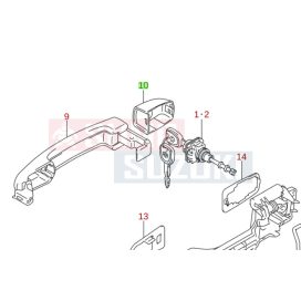   Suzuki Swift, Sx4, Splash első ajtó zár kupak gyári 82813-63J10-ZCF