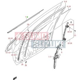 Suzuki S-Cross vízlehúzú, fekete 83821-61M01-E
