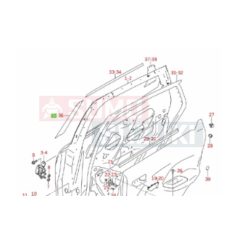   Suzuki Baleno 2016-> jobb hátsó ajtó első fólia 83927M68P00-0CB