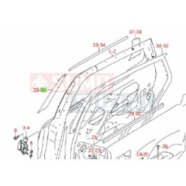   Suzuki Baleno 2016-> bal hátsó ajtó első fólia 83928M68P00-0CB