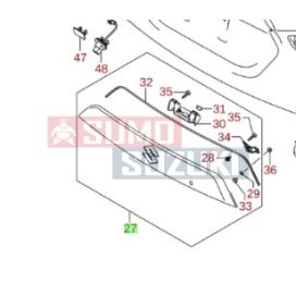   Suzuki S-Cross csomagtér ajtó kilincs emblémával és navigációval GYÁRI 8394A-61M30-799