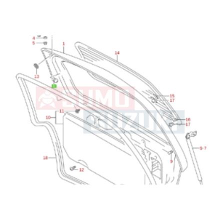 Suzuki Wr+ kalaptartó akasztófül gyári 83971-84E00-5PK
