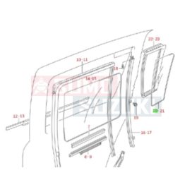 Suzuki Swift jobb hátsó ajtó fix üveg 84551-62J00 