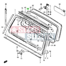 Suzuki Samurai első szélvédő tömítőgumi 84611-73A00-E