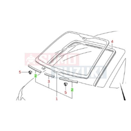 Suzuki Alto, Ignis, Sx4, Wr+ szélvédő hézagoló gyári 84617-60D00