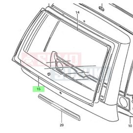   Suzuki Swift hátsó szélvédő keret gumi alsó - gyári - 84625-62B01