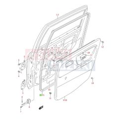   Suzuki Alto 2002-2006 Kédergumi jobb hátsó ajtó 84661M77G00