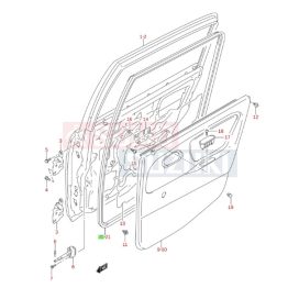   Suzuki Alto 2002-2006 Kédergumi jobb hátsó ajtó 84661M77G00