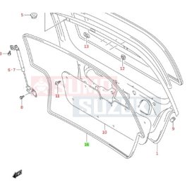 Suzuki Alto csomagtér ajtó tömítő gumi 84681M79G00