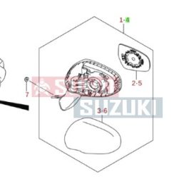 Suzuki S-Cross visszapillantó tükör bal 84702-61M32-ZQ4-E