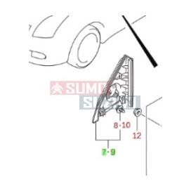 Suzuki Swift 2005-2007 belső burkolat bal 84790-62J00-5PK-E