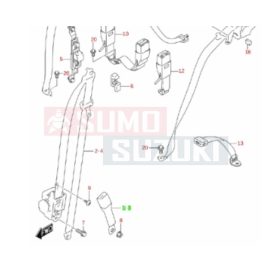 Suzuki Vitara biztonsági öv csatlakozó 84910-54P00