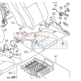   Suzuki Swift ülőlap huzat 2005-től (sport) 85680-57KC0-CPP