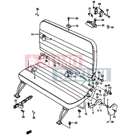 Suzuki Carry hátsó ülés lehajtó csavar 87259-85510