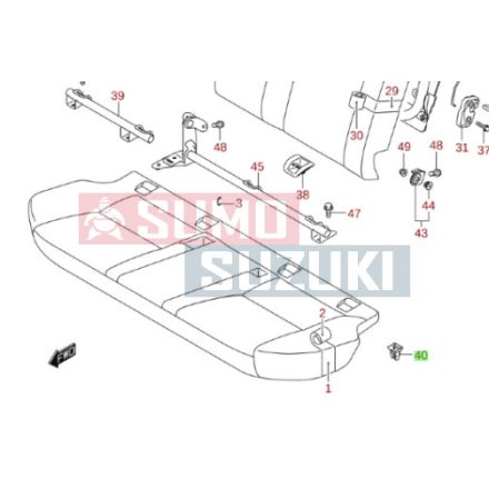 Suzuki hátsó ülés rögzítő 87460M76G01