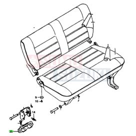 Suzuki Samurai hátsó ülés rögzítő 87830-80270
