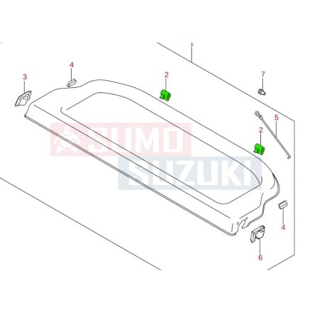 Suzuki Ignis 2017-től kalaptartó ütközőgumi 88912-71L00