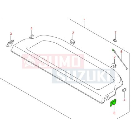 Suzuki Ignis 2017-től kalaptartó oldal tartó bal 88917-62R00