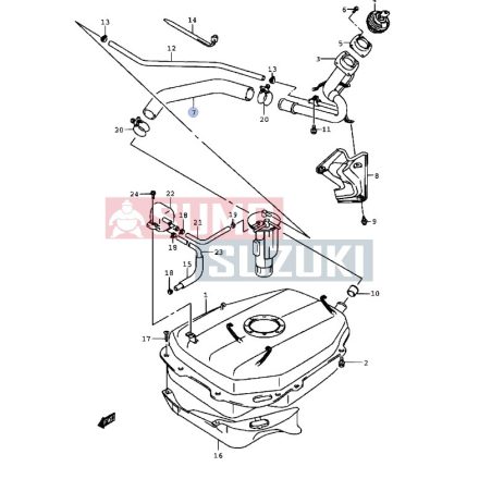 Suzuki benzincső gumi Wagon R , Ignis , Alto 2002-2016 89241-75F20 