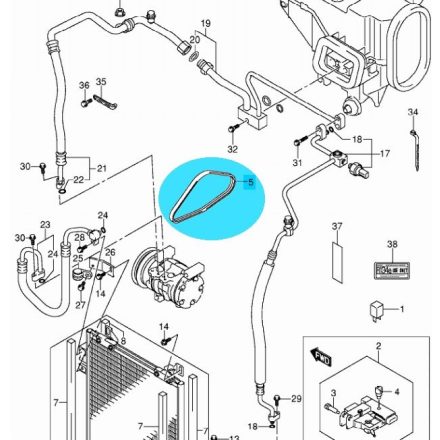 Suzuki Alto 1,1 2002-2006 klíma szíj 95141M79F00