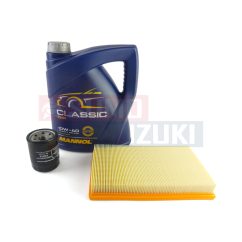   Suzuki Ignis benzines + Wagon R 1,3 VVT motorral 10W40 Mannol olajcsere szett olaj+olajszűrő+levegőszűrő 